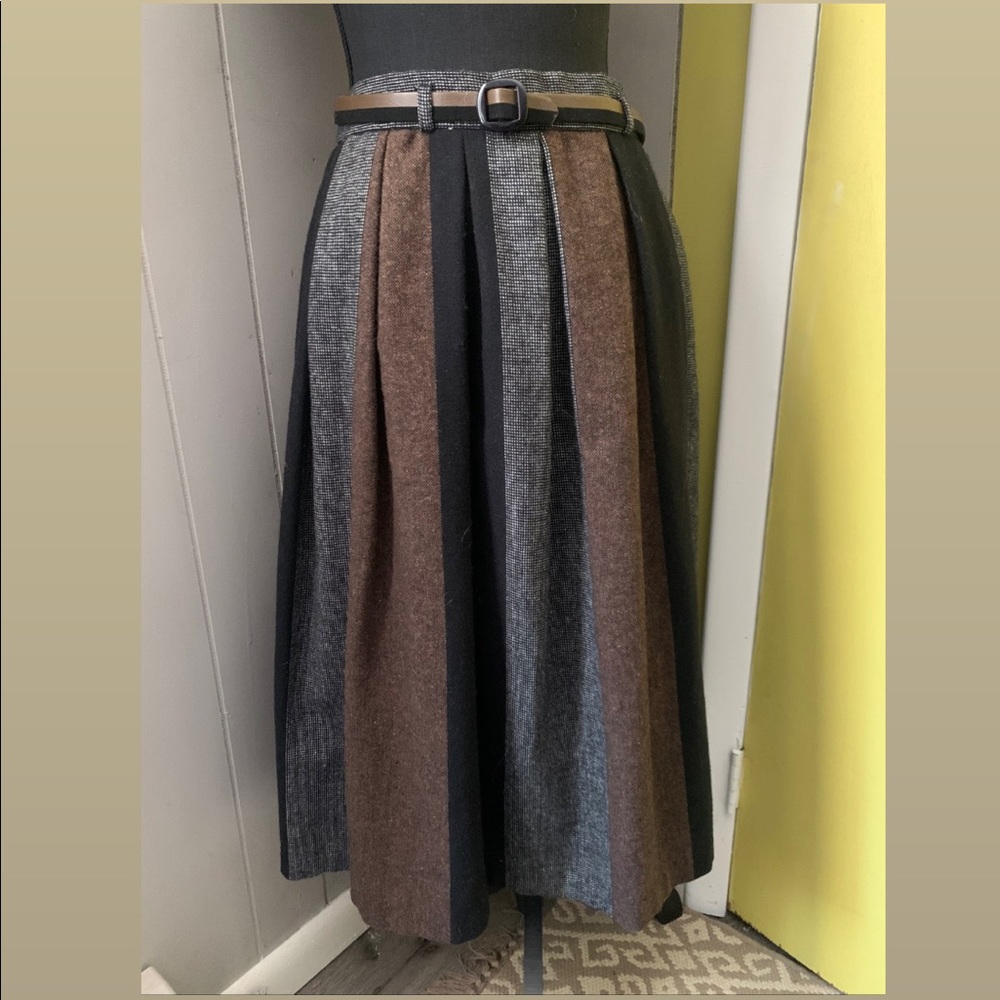 Vintage Wool Striped Skirt
